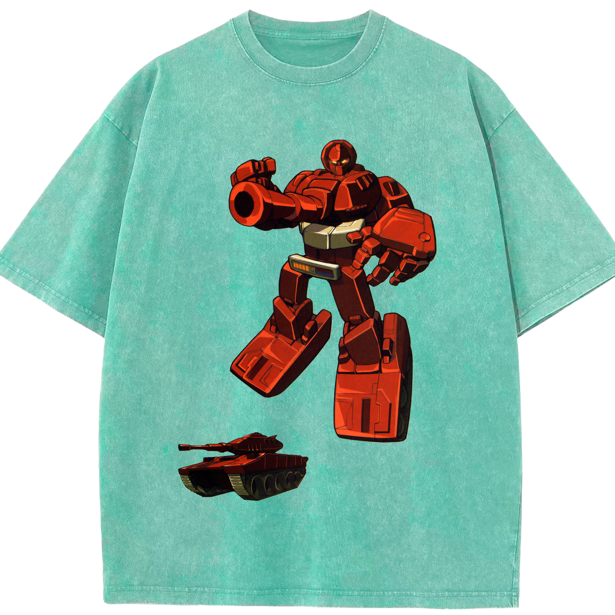 （画像用）  綿100% ヴィンテージ風 半袖Tシャツ（フロントプリント）